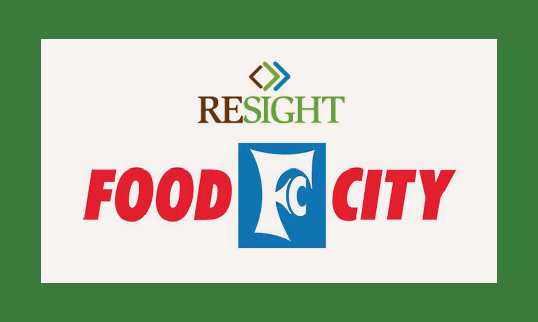 Resight logo and Food City logo